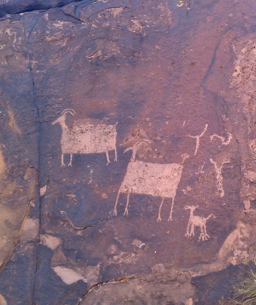 Anasazi petroglyphs in Santa Clara, Utah